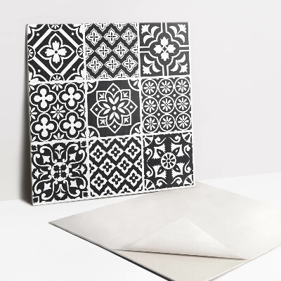 Vinyl tegels Zwart-witte Portugese tegels