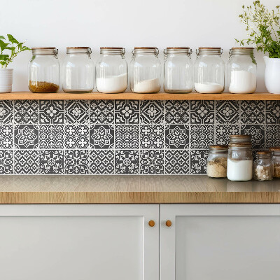 Vinyl tegels Zwart-witte Portugese tegels