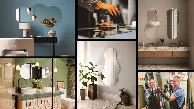 Asymmetrische spiegel met modern design