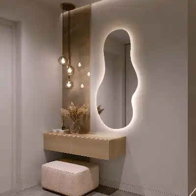 Organische spiegel met LED-verlichting