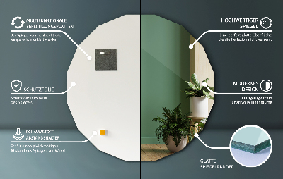 Geometrische spiegel met een originele vorm