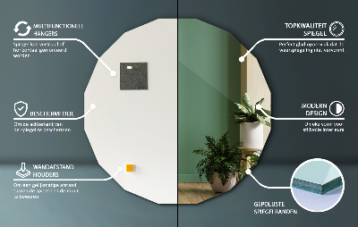 Geometrische spiegel met een originele vorm