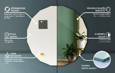 Geometrische spiegel met een originele vorm