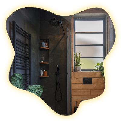 Spiegel spetter met LED-verlichting