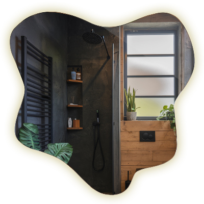 Spiegel spetter met LED-verlichting