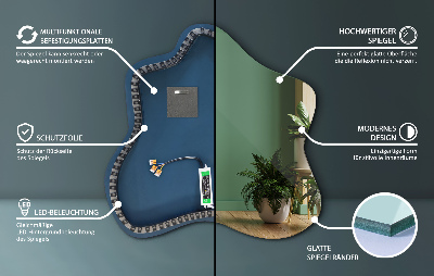 Spiegel spetter met LED-verlichting