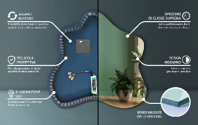 Spiegel spetter met LED-verlichting