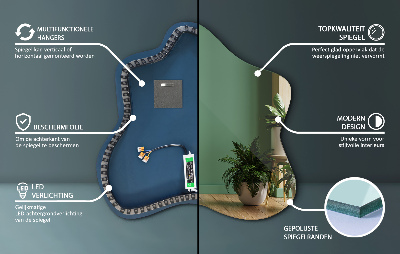 Spiegel spetter met LED-verlichting