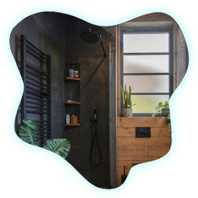 Spiegel spetter met LED-verlichting