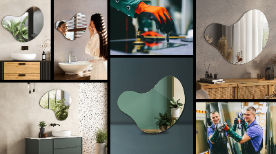 Organische vorm spiegel zonder frame