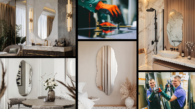 Spiegel asymmetrisch modern