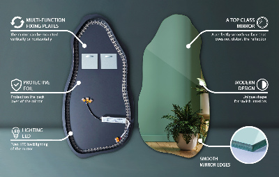 Onregelmatige spiegel met led moderne decoratie