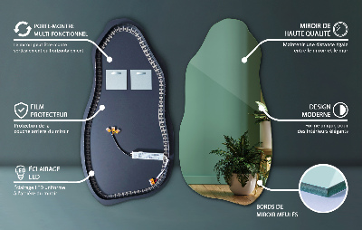 Onregelmatige spiegel met led moderne decoratie
