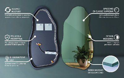 Onregelmatige spiegel met led moderne decoratie