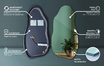 Onregelmatige spiegel met led moderne decoratie