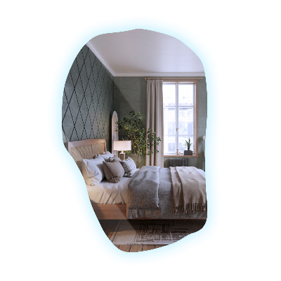 Asymmetrische spiegel led uniek