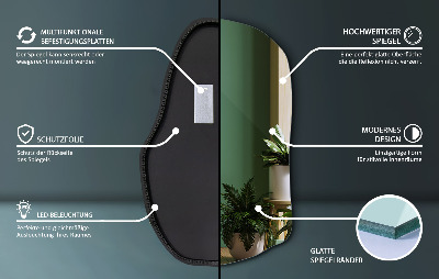 Asymmetrische spiegel led uniek