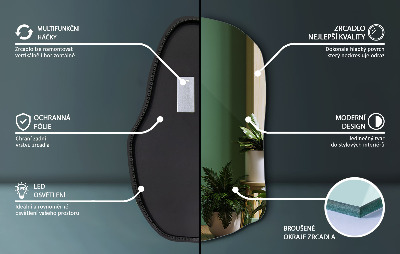 Asymmetrische spiegel led uniek
