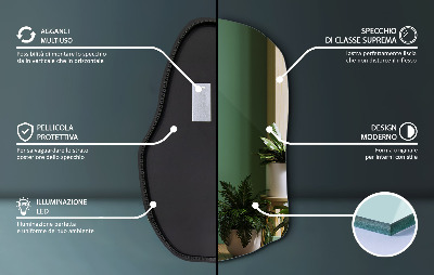 Asymmetrische spiegel led uniek