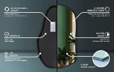 Asymmetrische spiegel led uniek