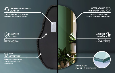 Asymmetrische spiegel led uniek