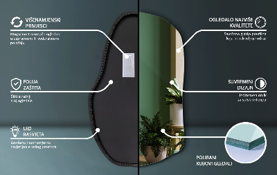 Asymmetrische spiegel led uniek