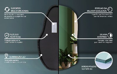 Asymmetrische spiegel led uniek