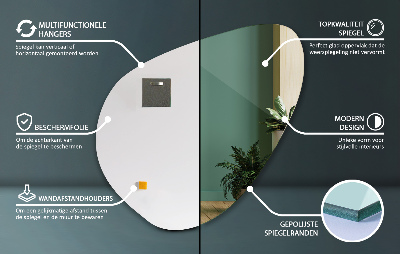 Organische vorm spiegel modern style