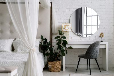 Ronde decoratieve spiegel voor aan de muur zonder frame