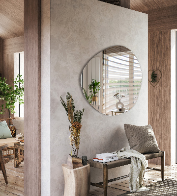 Onregelmatige spiegel zonder lijst voor aan de muur