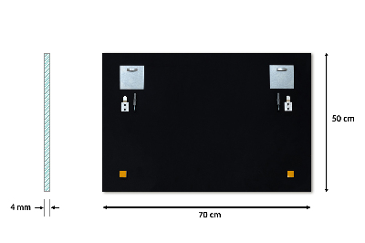 Rechthoekige spiegel frameloos