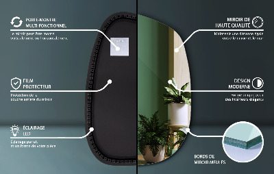 Spiegel met verlichting met delicate lijnen