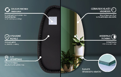 Spiegel met verlichting met delicate lijnen