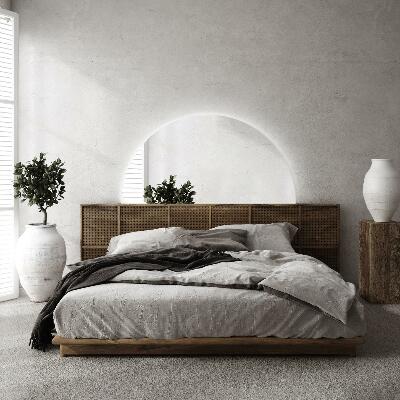 Halfronde spiegel met verlichting