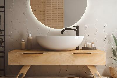 Halfronde spiegel met verlichting