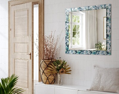 Rechthoekige spiegel met decoratie Aquarel bamboebladeren
