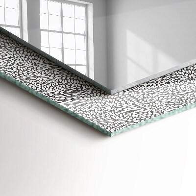 Rechthoekige spiegel met print 3D-patroon