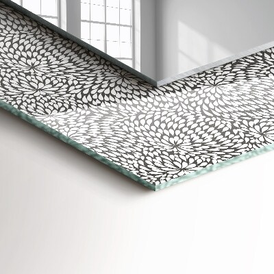 Rechthoekige spiegel met print 3D-patroon