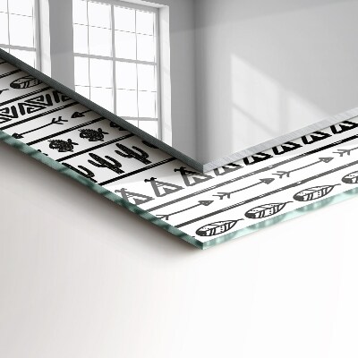 Rechthoekige spiegel met print Tipi Pijlcactussen