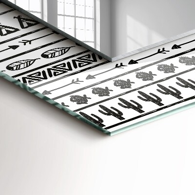 Rechthoekige spiegel met print Tipi Pijlcactussen