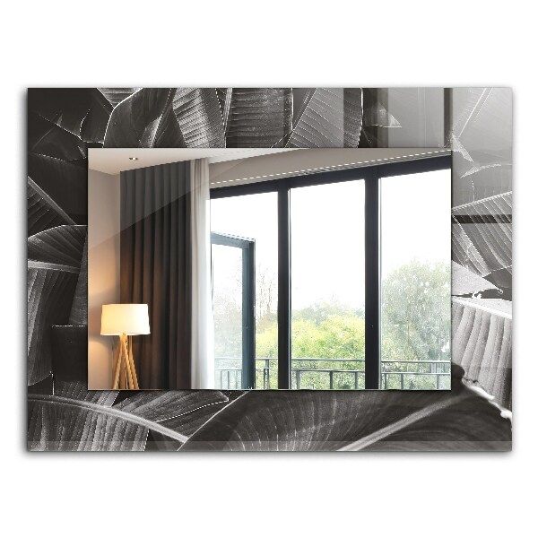 Rechthoekige spiegel met print Bananenbladeren