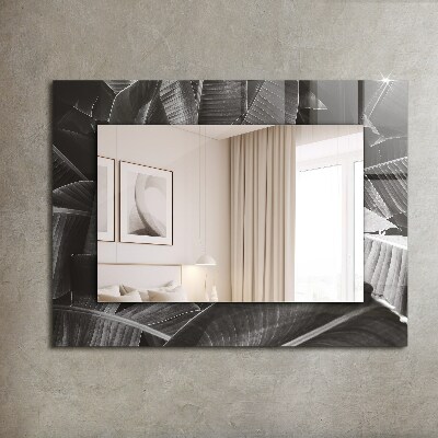 Rechthoekige spiegel met print Bananenbladeren