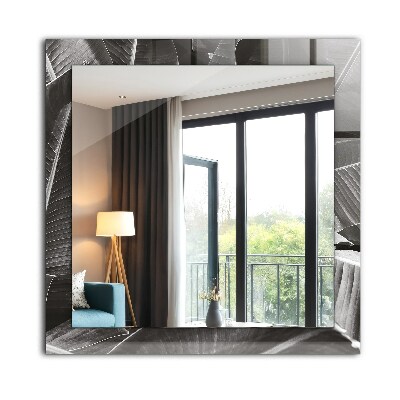 Rechthoekige spiegel met print Bananenbladeren