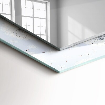 Rechthoekige spiegel met print Paardenbloembloemen