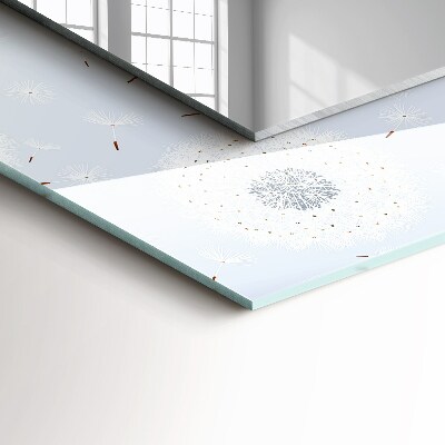 Rechthoekige spiegel met print Paardenbloembloemen