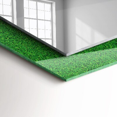 Rechthoekige spiegel met print Groen gras