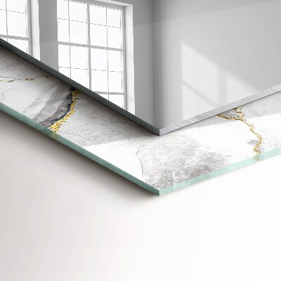 Rechthoekige spiegel met decoratie Geaderd marmer