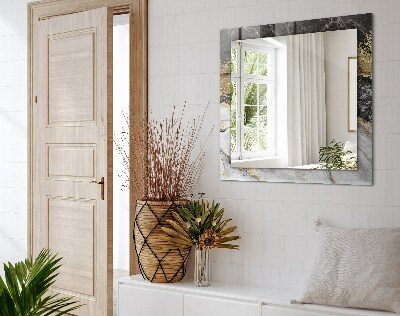 Rechthoekige spiegel met print Marmeren aderen abstract