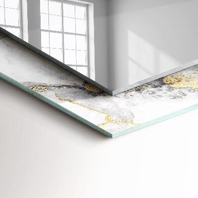 Rechthoekige spiegel met print Marmeren aderen abstract