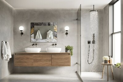 Rechthoekige spiegel met print Marmeren aderen abstract